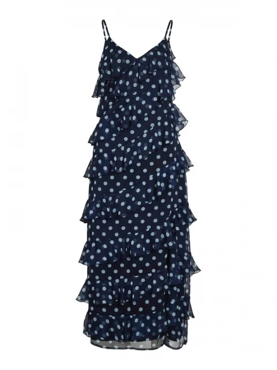 Foto van product VILA Avondjurk 'VILuna' navy / lichtblauw