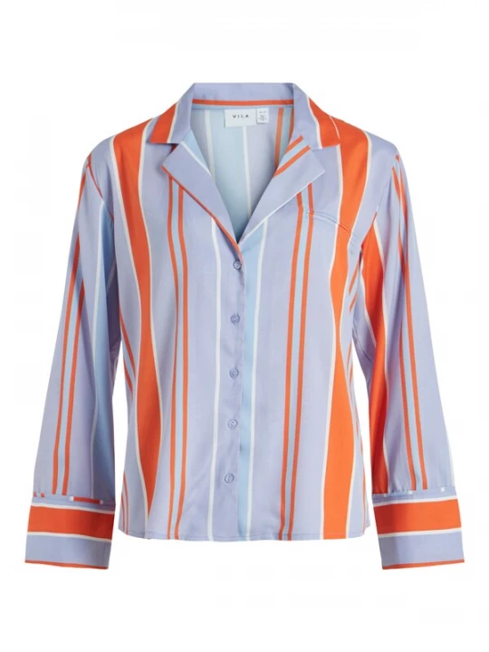Foto van product VILA Blouse lichtlila / oranje / wit