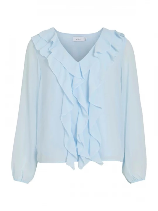 Foto van product VILA Blouse 'VIAne' lichtblauw