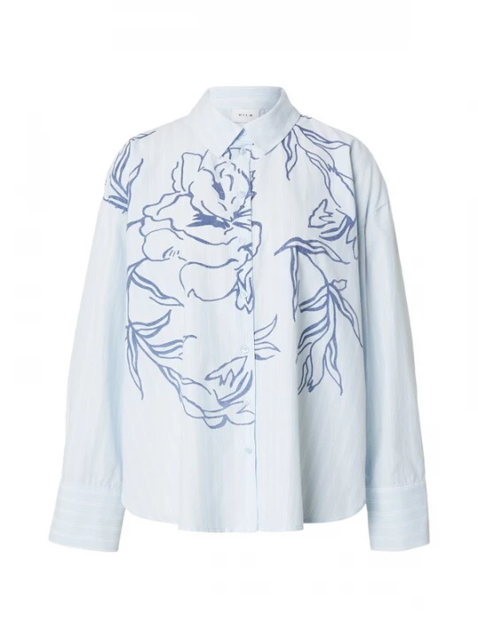 Foto van product VILA Blouse 'VIFLORINA' lichtblauw / wit