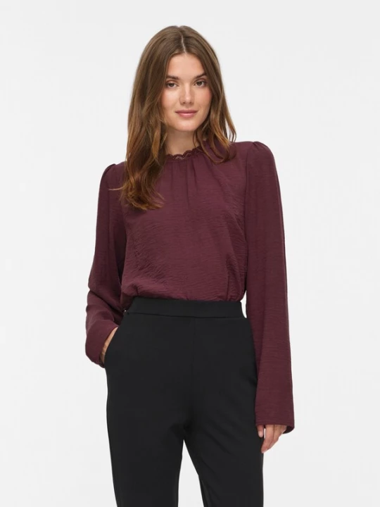 Foto van product VILA Blouse 'VIPALLAS' wijnrood