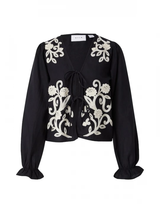 Foto van product VILA Blouse 'VIPOLENE' crème / zwart