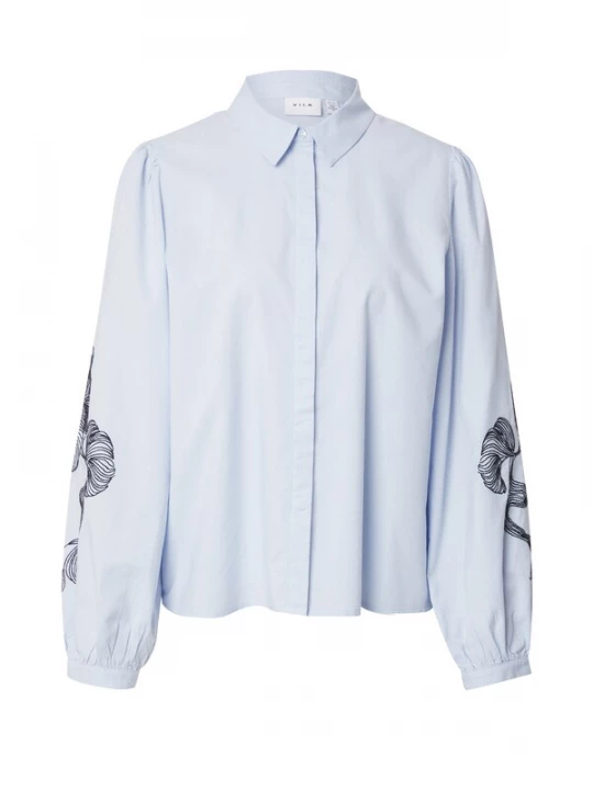 Foto van product VILA Blouse 'VIVESTA' lichtblauw / zwart