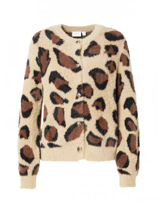 Foto van product VILA Gebreid vest beige / bruin / zwart