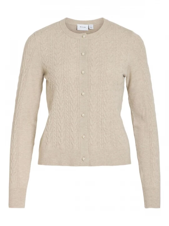 Foto van product VILA Gebreid vest 'VIKerry' beige gemêleerd