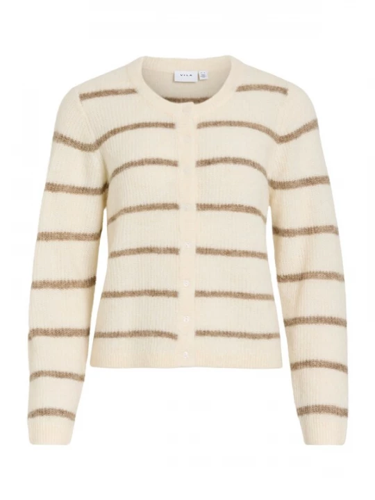 Foto van product VILA Gebreid vest 'VILORY' lichtbruin / taupe