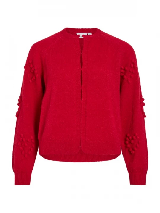Foto van product VILA Gebreid vest 'VIMERIT' donkerrood