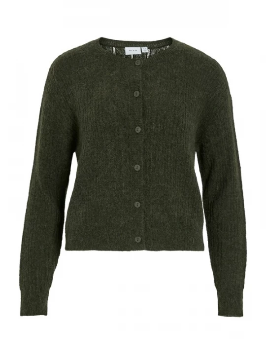 Foto van product VILA Gebreid vest 'VIPretty' donkergroen
