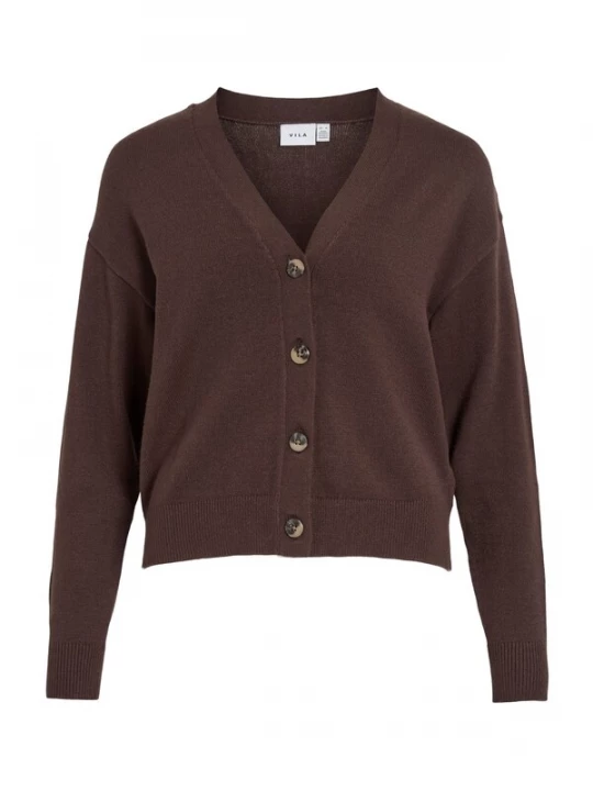 Foto van product VILA Gebreid vest 'VIRIL' chocoladebruin