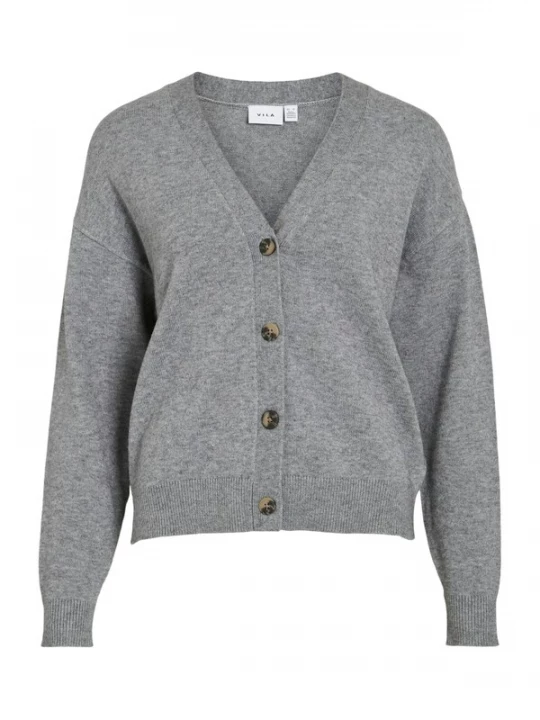 Foto van product VILA Gebreid vest 'VIRil' grijs gemêleerd