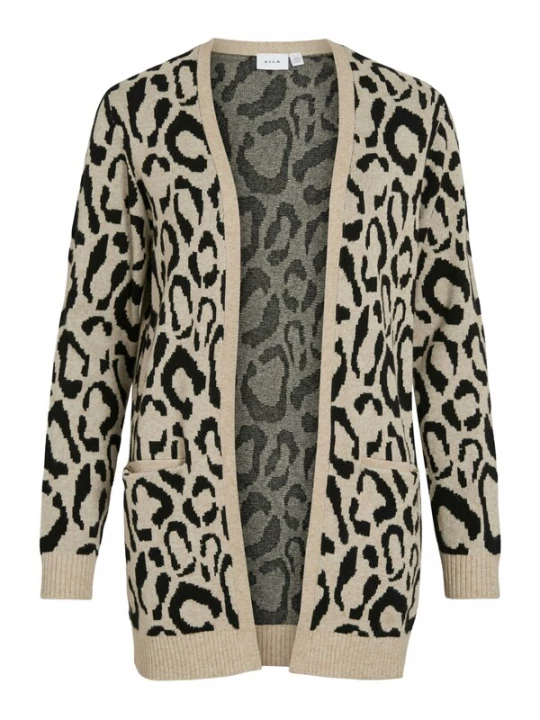 Foto van product VILA Gebreid vest 'VITif' beige / zwart