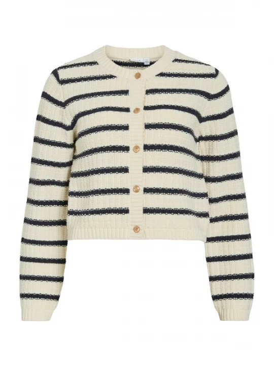 Foto van product VILA Gebreid vest 'VITrut' zwart / wit