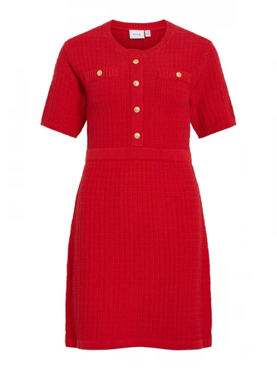 Foto van product VILA Gebreide jurk 'VITrut' karmijnrood