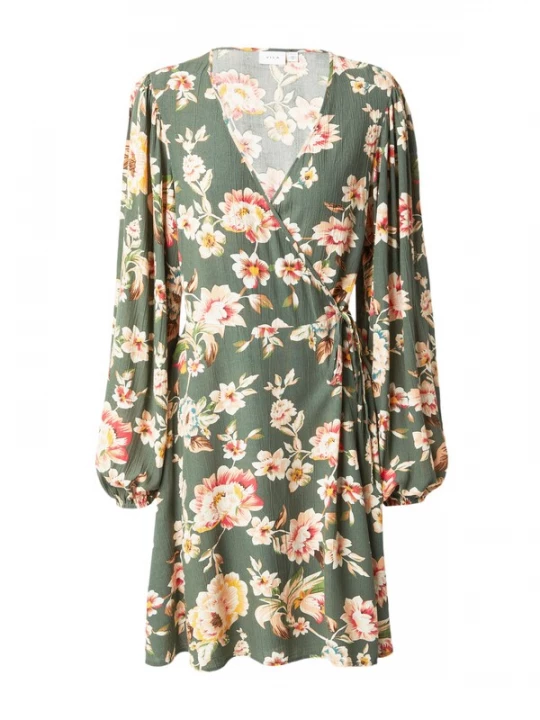 Foto van product VILA Jurk 'MESA' beige / groen / rood / wit