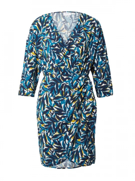 Foto van product VILA Jurk 'SAYA LEA' navy / honing / petrol / wit