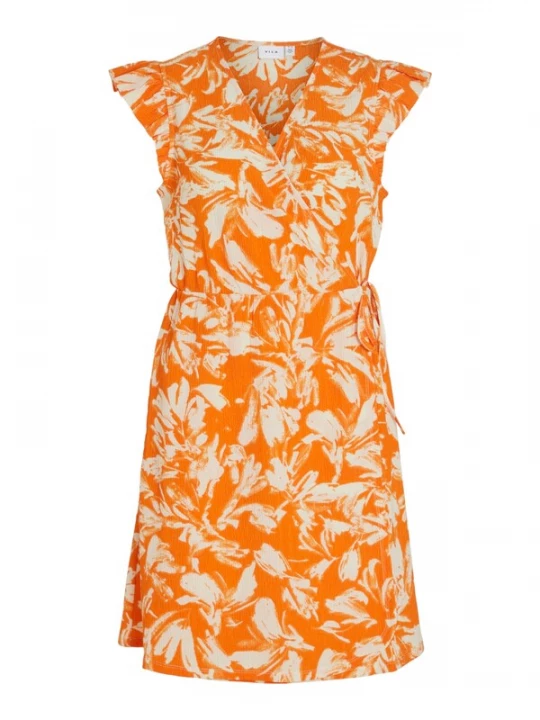 Foto van product VILA Jurk 'VIHaria Guma' crème / donkeroranje