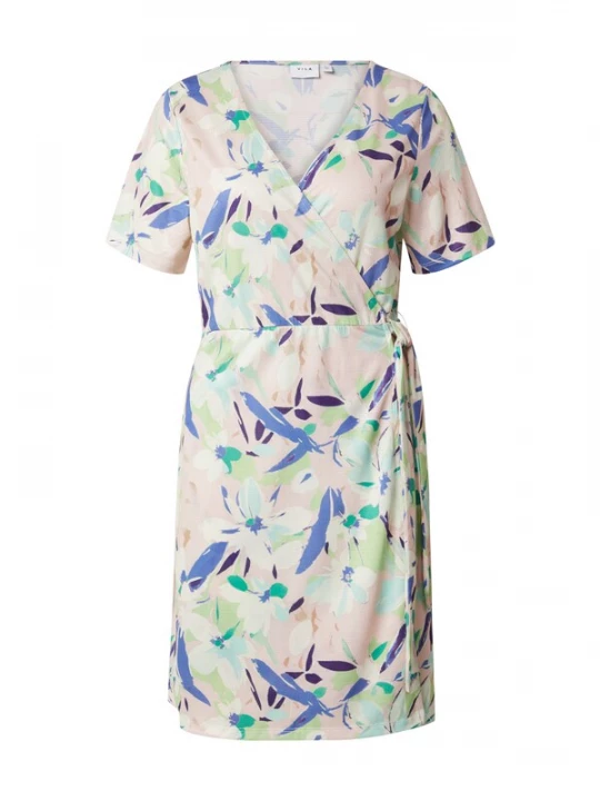 Foto van product VILA Jurk 'VINATALIE' blauw / groen / oudroze / wit
