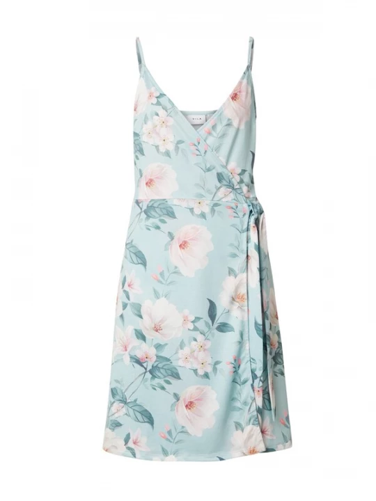 Foto van product VILA Jurk 'VINatalie' lichtblauw / pink / wit