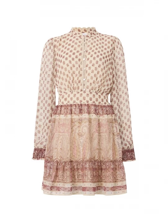 Foto van product VILA Jurk 'VIPRAYA LYRIDA' beige / crème / donkerbeige / mauve