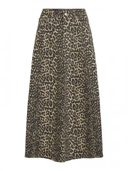 Foto van product VILA Rok 'Chia' beige / bruin / zwart