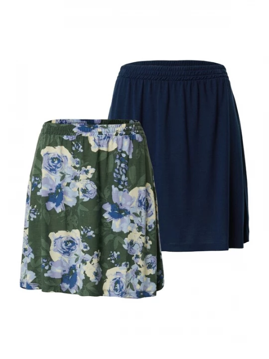 Foto van product VILA Rok crème / donkerblauw / groen / donkergroen