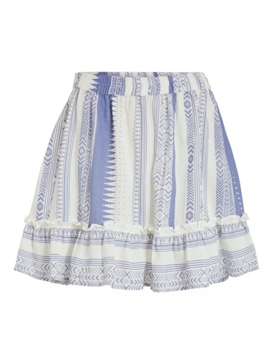 Foto van product VILA Rok 'TILLIE' blauw / wit