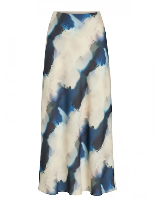 Foto van product VILA Rok 'VIEllette' beige / navy / wit