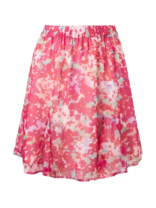 Foto van product VILA Rok 'VIFALIA' lichtlila / pink / knalrood / wit