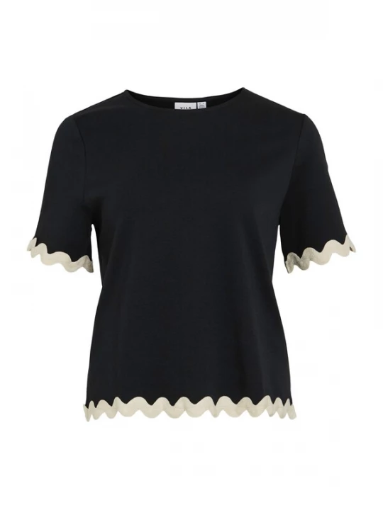 Foto van product VILA Shirt 'VICalisa' zwart / wit