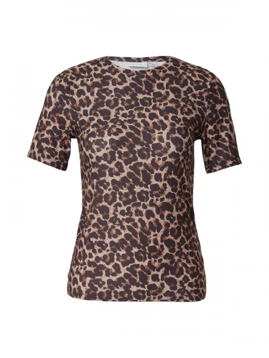 Foto van product VILA Shirt 'VILEOA' donkerbeige / bruin / zwart