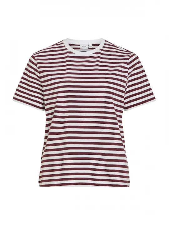 Foto van product VILA Shirt 'VINORA' bourgogne / wit