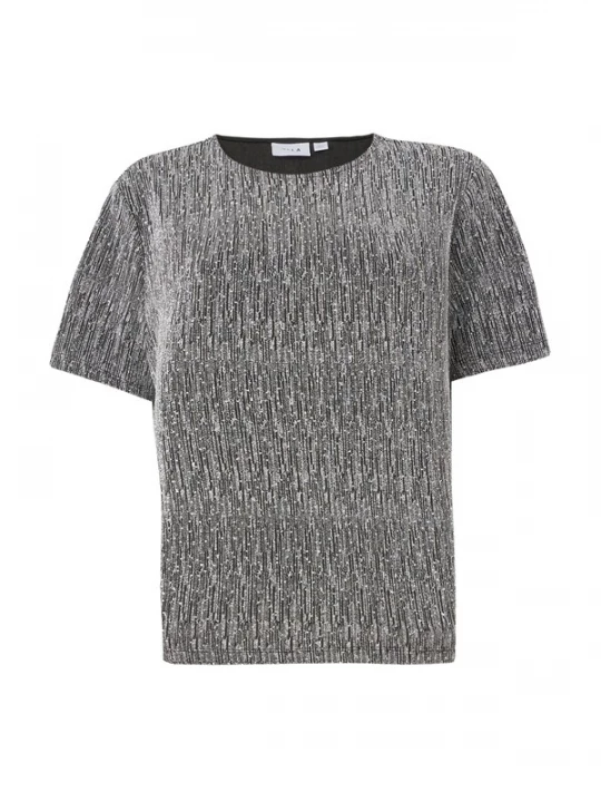 Foto van product VILA Shirt 'VISILNA' zwart / zilver