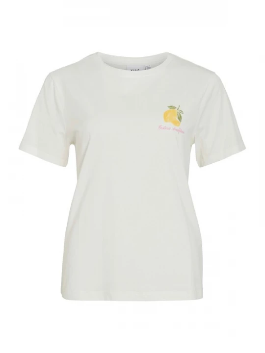 Foto van product VILA Shirt 'VISybilla' geel / kiwi / oudroze / wit