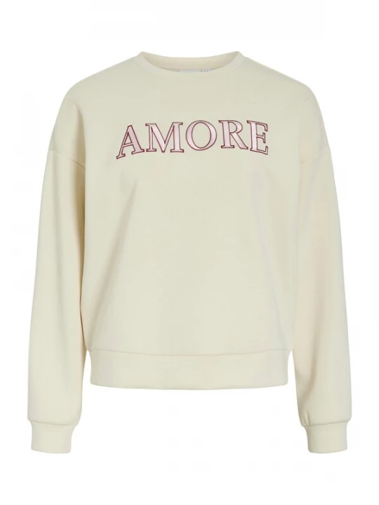Foto van product VILA Sweatshirt 'VIReflect Love' crème / aubergine / rosé