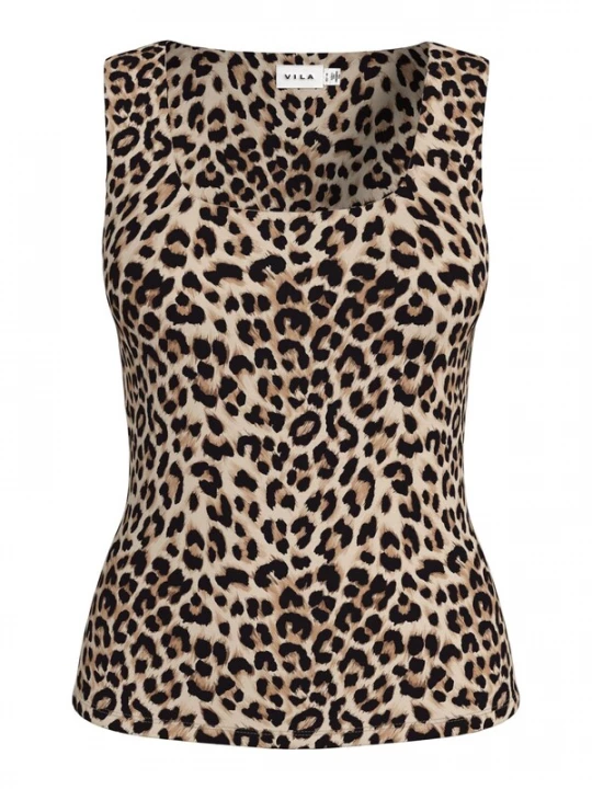 Foto van product VILA Top 'Kenza' bruin / zwart
