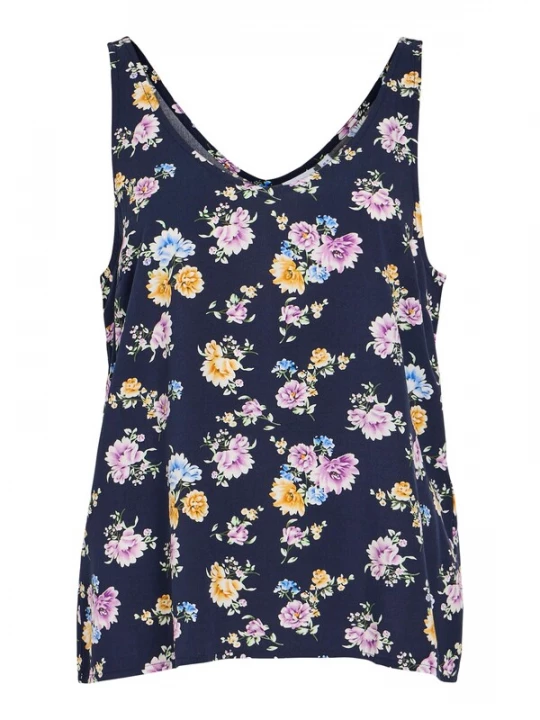 Foto van product VILA Top 'Lise' navy / oranje / rosa / wit