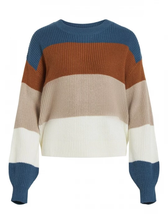 Foto van product VILA Trui beige / karamel / petrol / wit