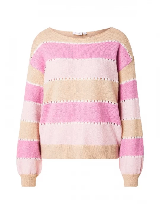 Foto van product VILA Trui beige / rosa / eosine / wit