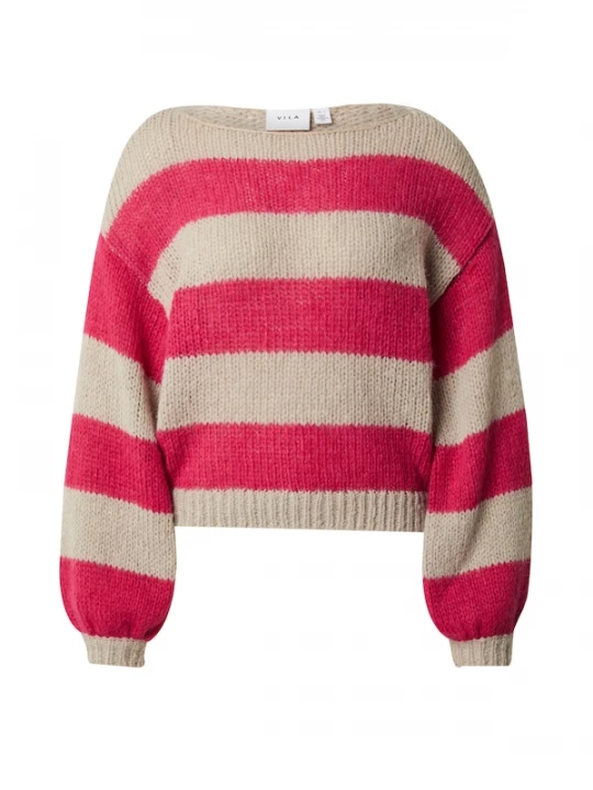 Foto van product VILA Trui 'CHOCA' beige / donkerroze