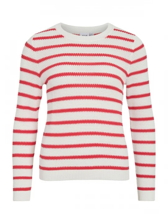 Foto van product VILA Trui 'VIDalo' rood / wit