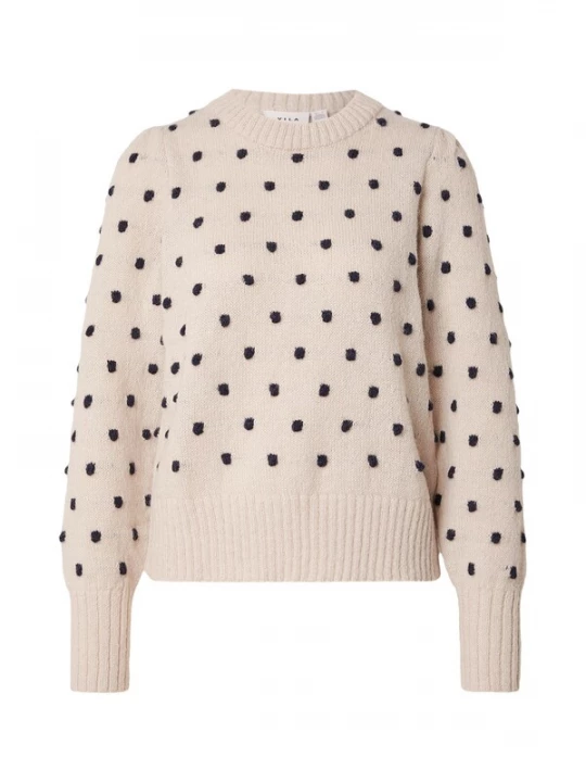 Foto van product VILA Trui 'VIDottie' beige / zwart