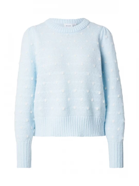 Foto van product VILA Trui 'VIDottie' pastelblauw / wit