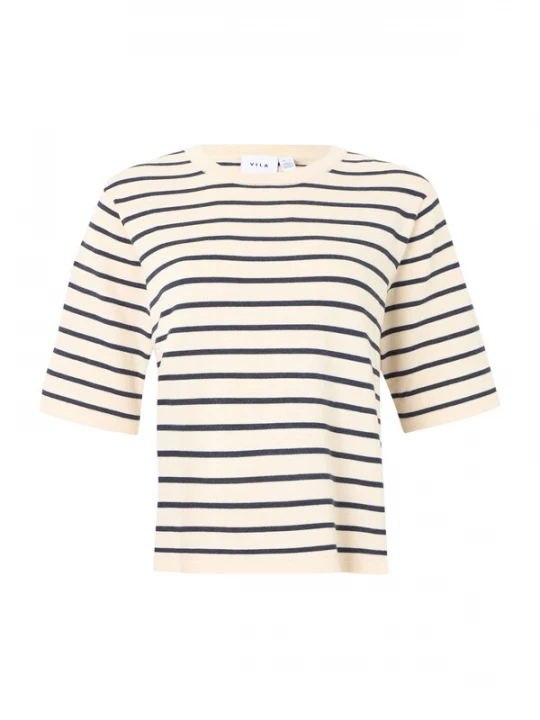 Foto van product VILA Trui 'VIMalu' crème / donkerblauw