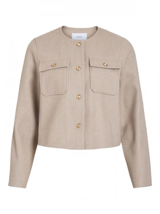 Foto van product VILA Tussenjas 'VISOLO' beige gemêleerd