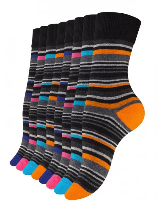 Foto van product Vincent Creation Sokken hemelsblauw / oranje / pink / zwart