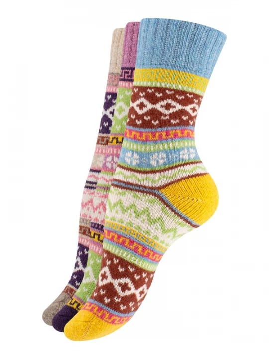 Foto van product Vincent Creation Sokken 'Hygge' beige / lichtblauw / geel / mauve