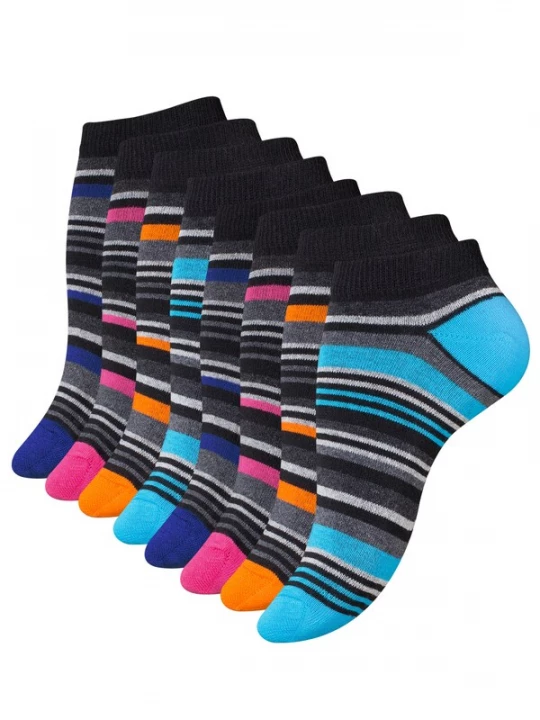 Foto van product Vincent Creation Sokken navy / aqua / oranje / pink / zwart