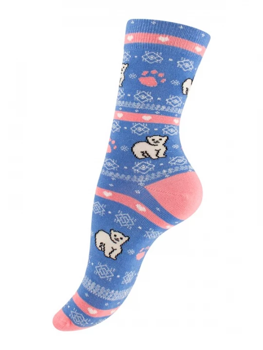 Foto van product Vincent Creation Sokken royal blue / koningsblauw / rosa / zwart / wit