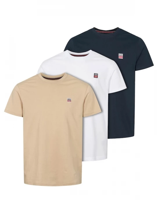 Foto van product VINSON Shirt 'VMMassimo' beige / sand / donkerblauw / wit