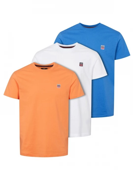 Foto van product VINSON Shirt 'VMMassimo' blauw / gemengde kleuren / oranje / wit